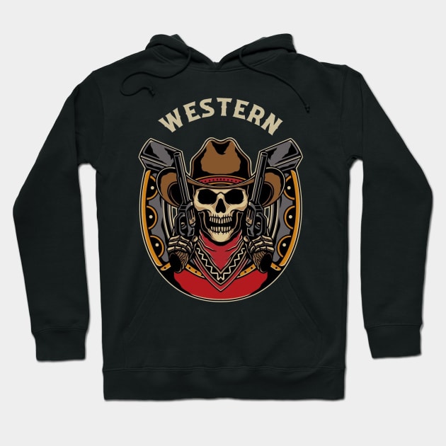 Skull western Hoodie by PROALITY PROJECT